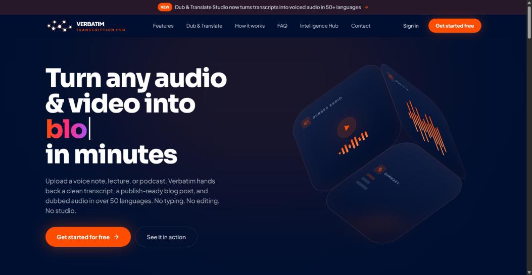 Verbatim, an AI transcription app